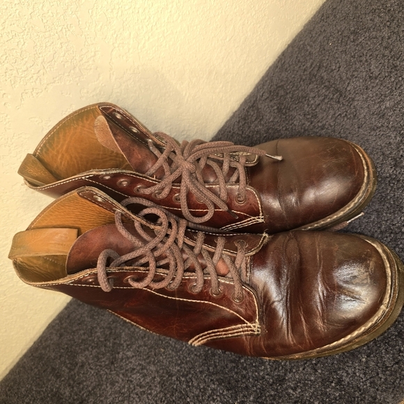 Dr. Martens James Combat Boots Mens Size 8  Leather Work burbury color - Picture 2 of 12